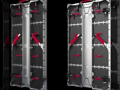 sia all'interno che all'esterno 500*1000*74mm Armadio in argento in alluminio