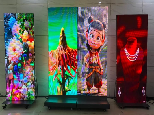 Schermo LED per poster pieghevole P2.5 per interni HD con staffa per video wall per centri commerciali
