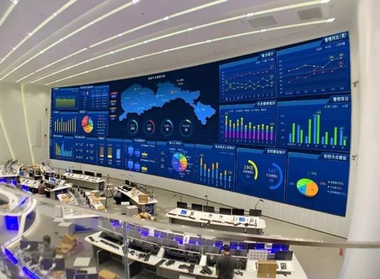 Locativo dell'interno di SMD1010 P1.25mm curvo ha condotto l'esposizione RGB per Control Center