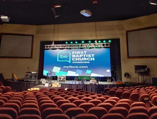 Indoor Full Color P3.91 Led Stage Backdrop Screen 64x64 Pixels Video Wall