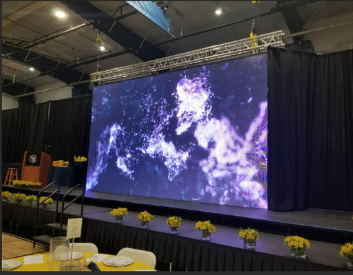 Indoor Full Color P3.91 Led Stage Backdrop Screen 64x64 Pixels Video Wall