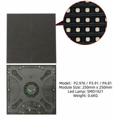 IP65 impermeabile RGB ha condotto il contesto P2.976 P3.91 P4.81 della fase del pannello