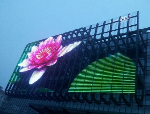 Display a LED in vetro trasparente ad ampia gamma di colori leggero
