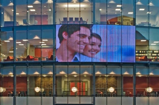 Display a LED in vetro trasparente ad ampia gamma di colori leggero