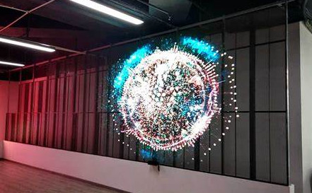 Schermo LED in vetro trasparente al 75% con lunga durata