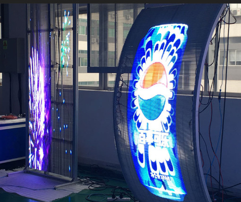 Schermo a LED trasparente luminoso Immagini ad alta definizione