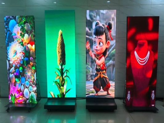 Schermo LED per poster pieghevole P2.5 per interni HD con staffa per video wall per centri commerciali