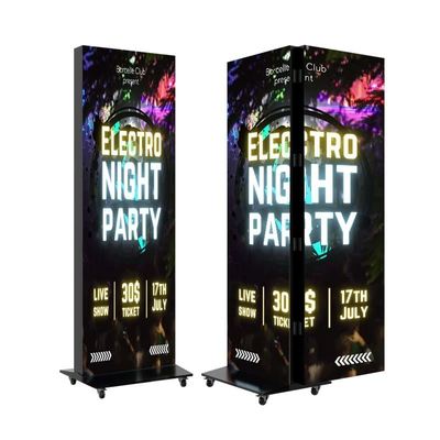 Display LED poster a doppio lato a risparmio energetico e ad alta luminosità, parete video pubblicitaria multifunzionale e colorata