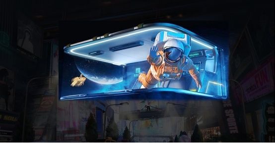 P5.71 Supporto in alluminio RGB, schermo a LED 3D a occhio nudo