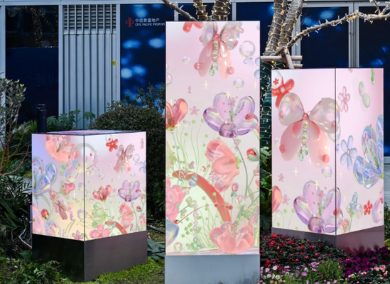 Display a LED a colori per interni a forma di quadrato, P2.5, per colonna quadrata, 640x480mm, alluminio pressofuso
