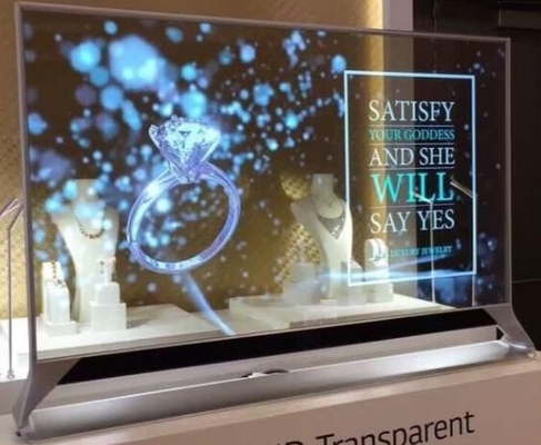 Finestra di vetro della parete del centro commerciale la video ha condotto l'esposizione 1R1G1B ISO14001 63775dots/m2