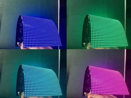 Longda Modulo flessibile P4 Display LED flessibile Modulo morbido pubblicitario LED Video Modulo schermo murale