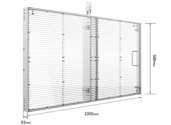ODM all'aperto di ricerca dello schermo di vetro trasparente commerciale SMD1921 1/2 di pubblicità LED
