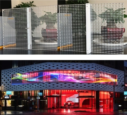 ODM all'aperto di ricerca dello schermo di vetro trasparente commerciale SMD1921 1/2 di pubblicità LED