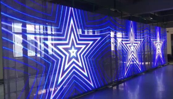 Longda 3840Hz Tasso di aggiornamento 5000cd/m2 Luminosità 1R1G1B Composizione a LED schermo a LED in vetro trasparente per noleggio o installazione fissa