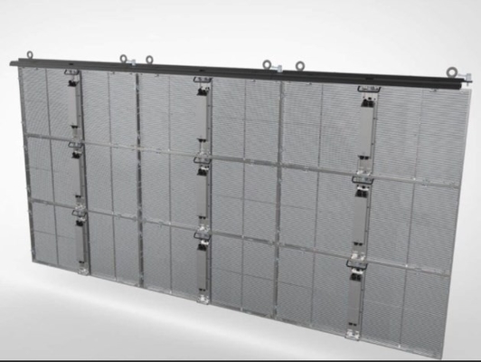 Ricerca trasparente P3.9mm della finestra 8 del negozio dello schermo di vetro LED di IC 2038