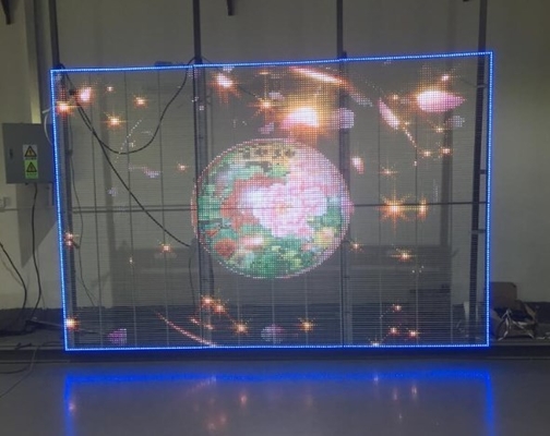 Schermo trasparente RGB della parete di AC85V LED il video ha condotto lo schermo di visualizzazione della finestra
