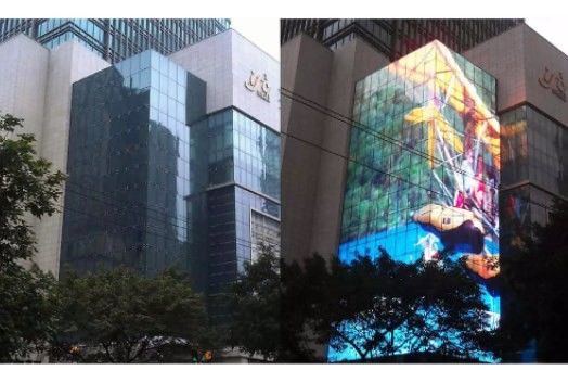 Schermo LED in vetro trasparente P2.5 Serie LED olografica personalizzata per centri commerciali